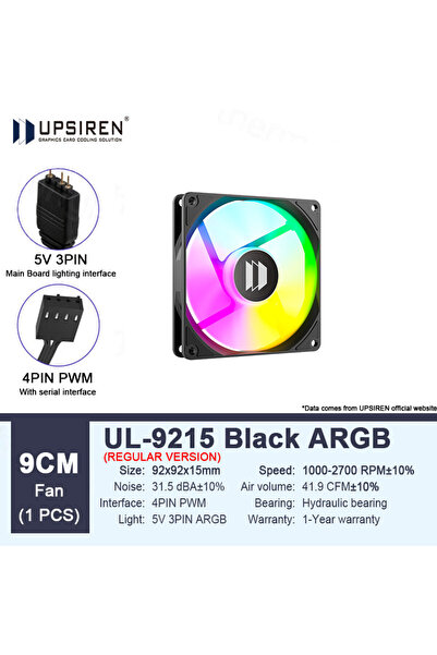 choice2 Fixed Color Other UL-9215B ARGB 1PCS UPSIREN UL-9215 9.2cm Ultra-thin...