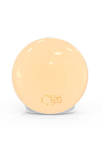 Choice منبه بشاشة كاملة مع ضوء إيقاظ، ساعة رقمية تحاكي شروق/غروب الشمس، مع ضو...