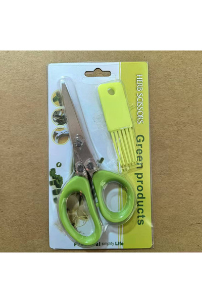 Choice green Multi Blade Herb Scissors 3-Layer Kitchen Scissors for Vegetable...