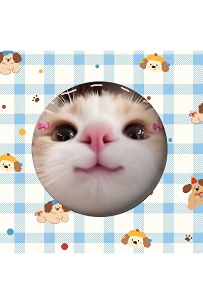 Choice18 25x25 مم، 8 دبابيس أزرار معدنية إبداعية عليها رسومات قطط لطيفة، دباب...