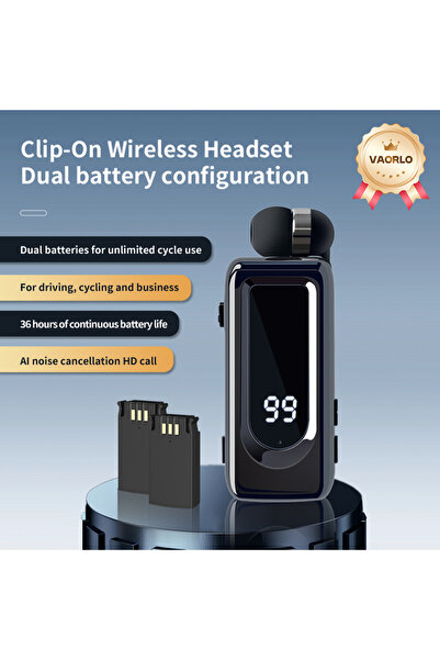 Choice1 سماعة رأس لاسلكية جديدة للأعمال، مزودة ببطارية مزدوجة، تدعم تقنية بلو...