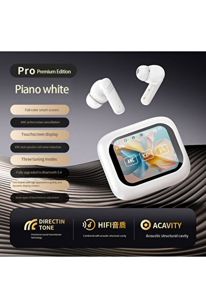 Choice1 سماعات رأس بيضاء بتقنية بلوتوث V5.0 مع دعم الذكاء الاصطناعي، وترجمة ف...