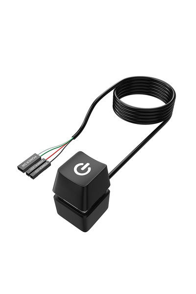 Choice1 1.8m Black Computer Desktop Shortcut Switch Colorful LED PC Motherboa...