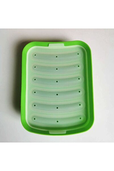 Choice قالب سيليكون أخضر صالح للطعام لصنع النقانق، أداة طعام الأطفال، قالب هو...