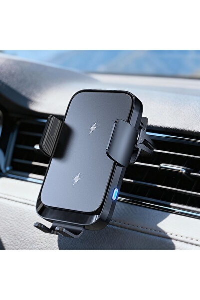 Choice شاحن سيارة لاسلكي بقوة 15 واط، شاحن سيارة لاسلكي مزدوج الملف، حامل هات...