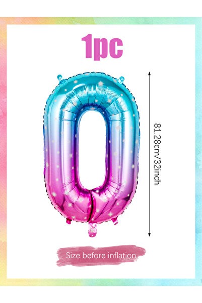 Choice9 Other 0 1pc 32 inch 0-9 gradient number ballo for birthday parties, p...