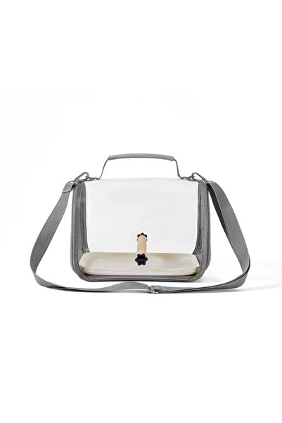 Choice grey Portable Bird Travel Carrier Small Bird Parrot Pet Wood Standing ...