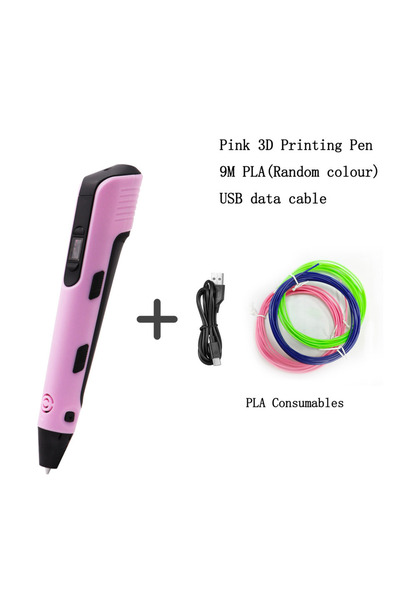 Choice7 خيوط PLA بطول 9 أمتار، لون وردي، قلم طباعة ثلاثية الأبعاد مطور، خيوط ...