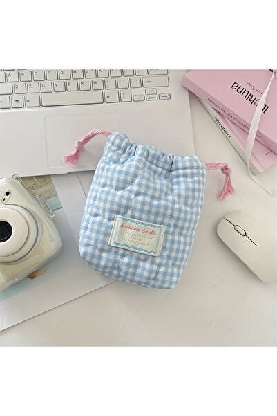 Choice حقيبة مكياج زرقاء لطيفة برباط، حقيبة تخزين للكاميرات (CCD وبولارويد)، ...