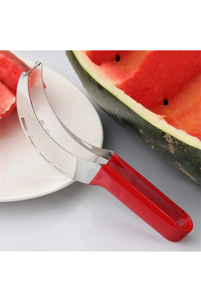 Choice1 قطاعة بطيخ دوتريو الحمراء الأكثر مبيعًا، مصنوعة من الفولاذ المقاوم لل...