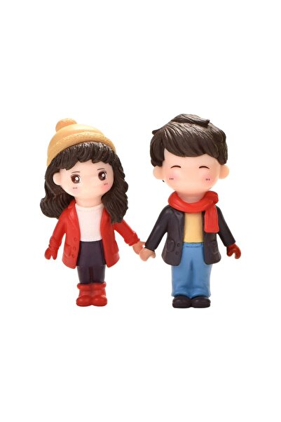 Choice1 زوج واحد من الكراسي الصغيرة الحمراء، دمى للأزواج، ديكورات مصغرة لحديق...