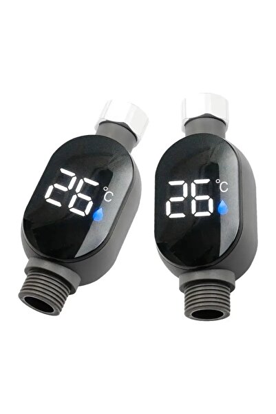 Choice قطعتان من ترمومتر مياه الحمام بشاشة LED سوداء، نطاق قياس دقيق لدرجة حر...