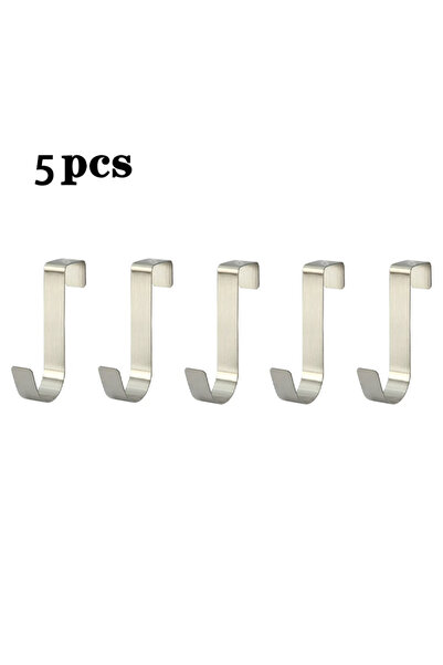 Choice1 5 قطع من الخطافات متعددة الأغراض فضية اللون لخزانة المطبخ خطاف خلفي ل...