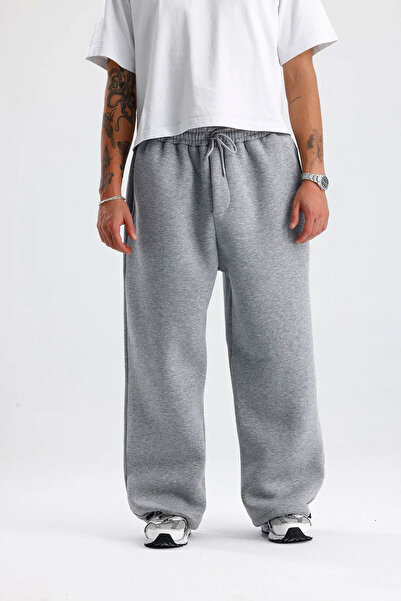 WEARTEX Baskısız Kışlık 3 İplik Ayarlanabilir Baggy Eşofman Altı