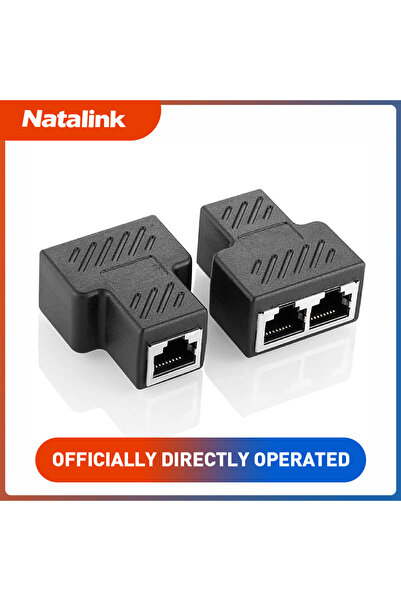 Choice1 مقسم إيثرنت RJ45 أسود اللون، قطعتان، محول إيثرنت من 1 إلى 2، موسع كاب...