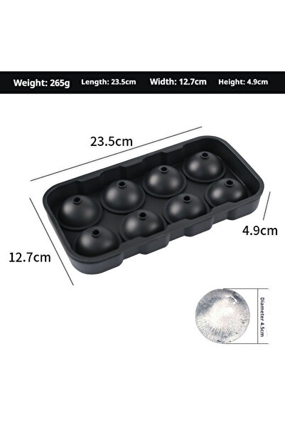 Choice3 قوالب مكعبات ثلج كروية من السيليكون، 8 مربعات، 4/6/8/15 مربعًا، قابلة...