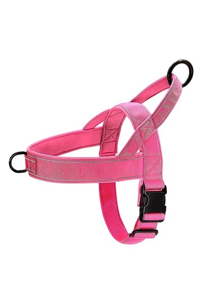 Choice9 L Pink Explosion-Proof Tactical Harness Dog Traction Large Dog Collar...