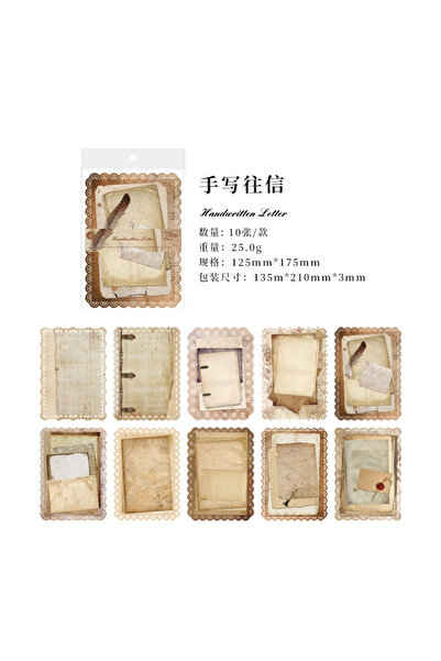 Choice4 C 10 pcs Large size Lace lace Retro Decorative paper Writing and scri...