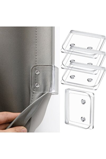Choice 4pcs 4pcs Windproof Self-Adhesive Shower Curtains Clips - Transparent ...