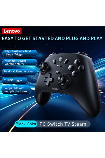 choice2 جهاز تحكم ألعاب لينوفو S07 أسود جديد، بأسلاك، بلوتوث، و2.4 جيجا هرتز،...