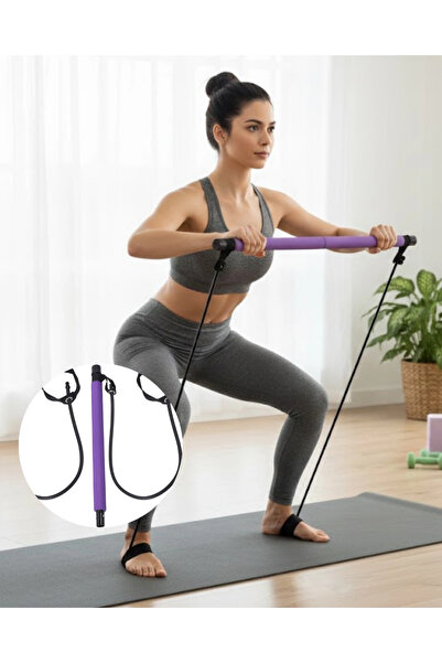 Genel Markalar KRM Taşınabilir Pilates Bar Ev Sporuna Uygun Hafif ve Dayanıkl...
