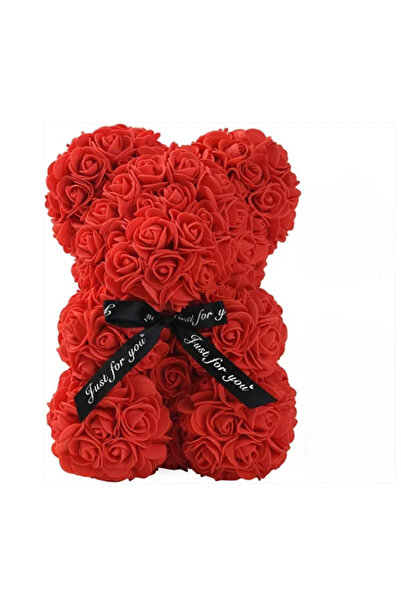 Choice دمية دب مزينة بوردة أبدية اصطناعية حمراء للأم في عيد الأم، عيد ميلادها...