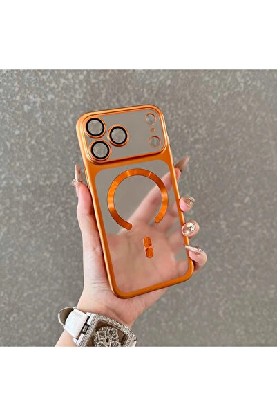 Choice33 غلاف هاتف غير لامع وشفاف باللون البرتقالي لهاتف iPhone 17 Pro Max، م...