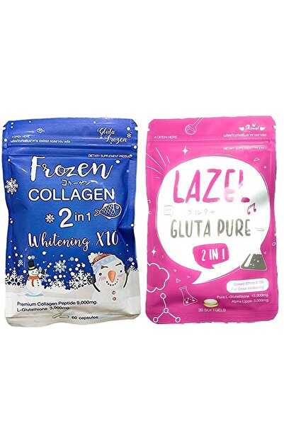 Frozen Collagen Whitening Set x10 + Lazel Pure Glutathione 2 in 1
