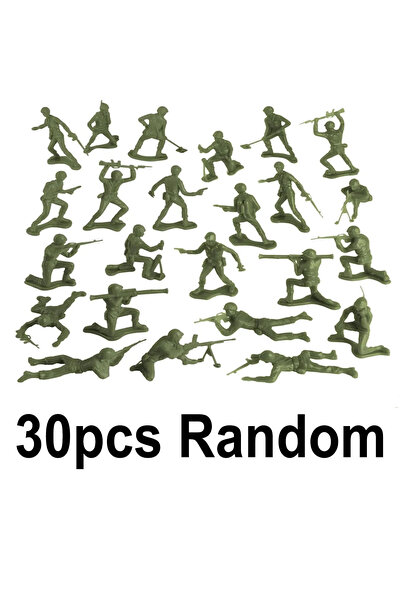 Choice3 30 قطعة من مجسمات جنود بلاستيكية خضراء، 12 وضعية مختلفة، مجموعة نماذج...