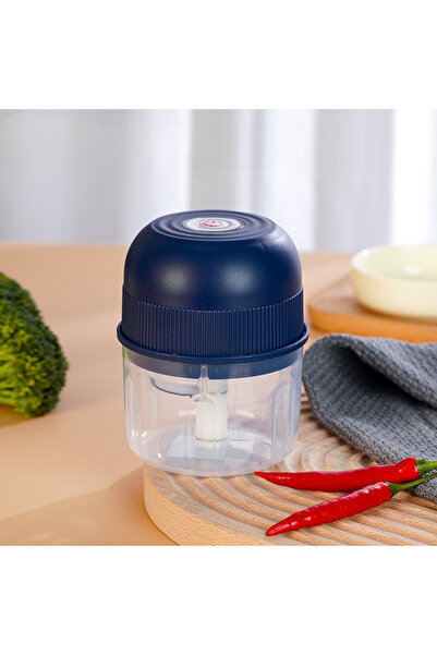 Choice Blue PP Cup Electric Garlic Masher Garlic Mashing Machine 260ML Meat G...