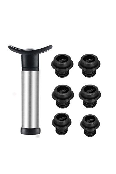 Choice1 مجموعة من 7 قطع لحفظ النبيذ المفرغ من الهواء، حافظة مضخة مع 4 سدادات ...