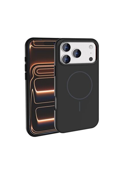 zore iPhone 17 Pro Max Kılıf M-Safe Şarj Özellikli Metal Kamera Çerçeveli Edi...