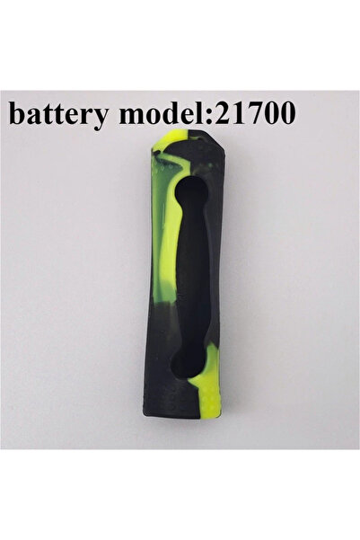 Choice9 1 قطعة غطاء سيليكون أسود أخضر-21700 1 قطعة 18650 21700 غطاء سيليكون ل...