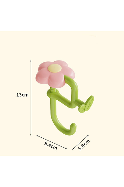 Choice1 خطاف حقيبة على شكل زهرة وردية، علاقة مكتبية بدون حفر، مشبك محمول لحاف...