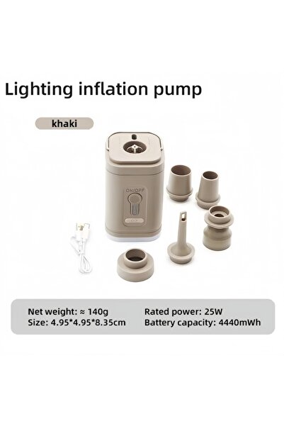 Choice1 Khaki Electric Air Pump Portable Mini Wireless Air Compressor&mattres...
