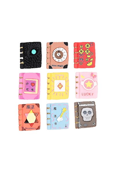 Choice 9pcs mix 9pcs magic book resin small accessories, cream glue accessori...