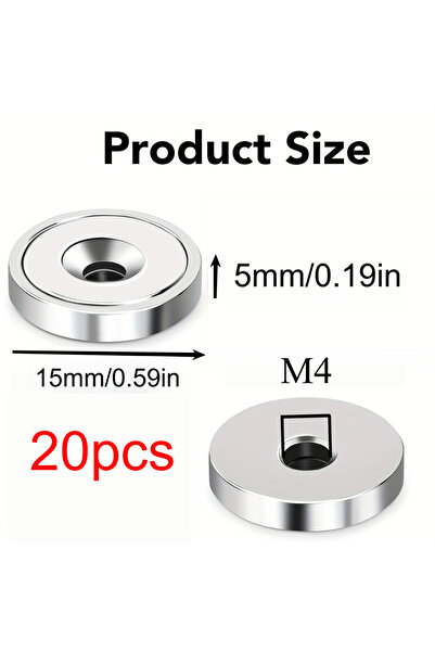 Choice5 15x5mm-M4-20pcs 15x3-M4/15x5-M4/20x3-M4-countersunk hole strong refri...