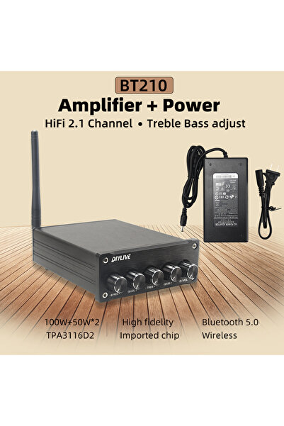 Choice BT210 24V6A BT210 TPA3116D2 HiFi 2.1 Full Digital Audio Power Amplifie...