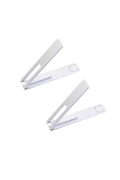 Choice1 قطعتان فضيتان، حامل هاتف صغير فائق النحافة، حامل هاتف مكتبي عالمي، مص...