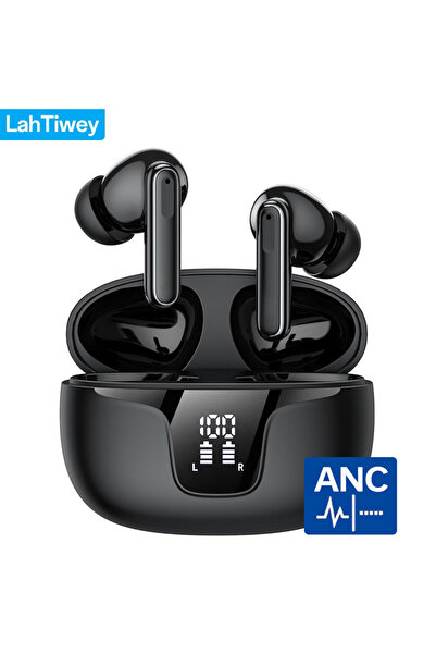 Choice1 سماعات أذن لاسلكية هجينة سوداء من النوع B مزودة بخاصية إلغاء الضوضاء ...