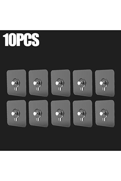 Choice4 خطافات جدارية لاصقة 6×6 سم، 10 قطع (10-100 قطعة)، لا تحتاج إلى حفر، ح...