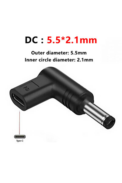 Choice4 5.5x2.1 USB C PD to DC Power Connector Universal 5V TypeC to DC Jack ...