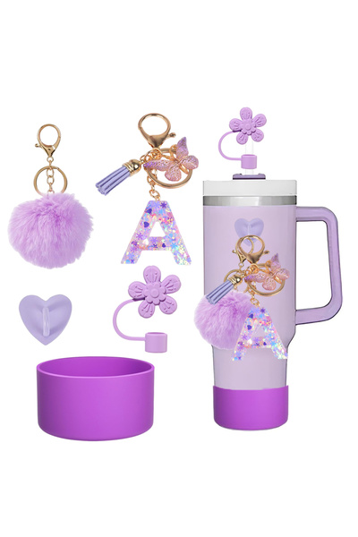 Choice19 مجموعة ملحقات مكونة من 5 قطع لكوب ستانلي مع سلسلة سلسلة مفاتيح من ال...