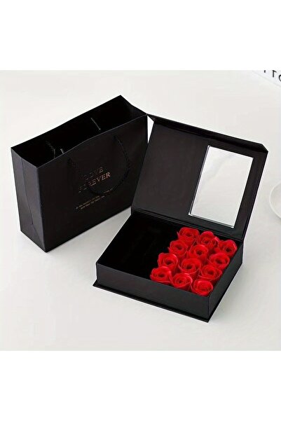 Choice1 مجموعة من 12 وردة في علبة هدايا مجوهرات، هدية مثالية لعيد الحب، أو ذك...
