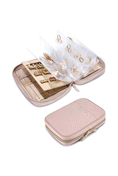 Choice Pink Jewelry Travel Organizer Case for Home Jewelry Organizer Storage ...