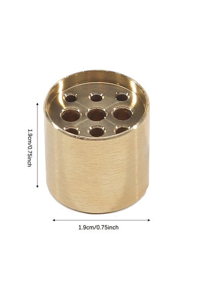 choice2 مبخرة بخور صغيرة مزخرفة بـ 9 فتحات، قواعد نحاسية مقاومة للحرارة مع فت...