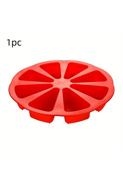 Choice مجموعة قوالب كعك مثلثة من السيليكون باللون الأحمر - مناسبة لصواني الخب...