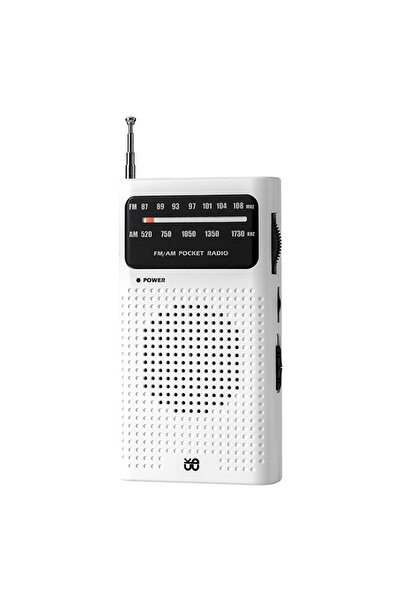 Choice راديو APWIKOGER WHITE يعمل بالبطارية، راديو طوارئ خارجي، راديو صغير مح...