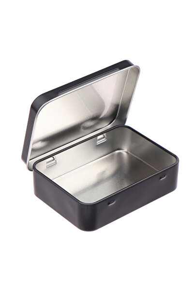 Choice صندوق تخزين منزلي أسود غير لامع من الحديد، صندوق معدني، حاوية مطلية با...