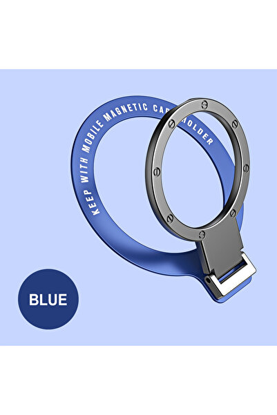 Choice3 Blue Foldable Magnetic Ring Holder For MagSafe Multi Angle Adhesive P...
